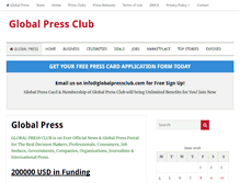 Tablet Screenshot of globalpressclub.com